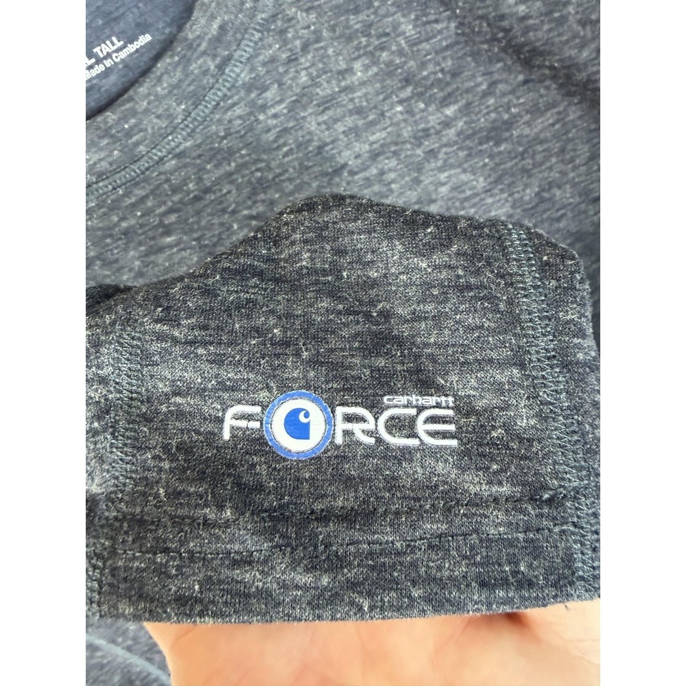 Carhartt Force Shirt Mens XLT Blue Heather Long Sleeve Thermal Workwear Mens - Picture 7 of 10